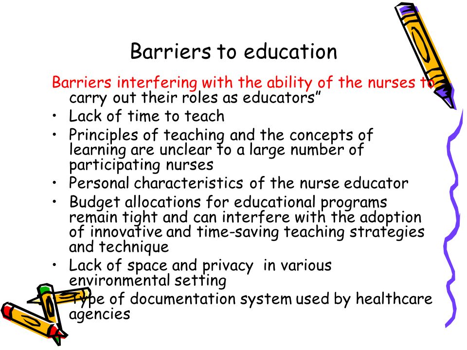 Barriers to higher education in nursing